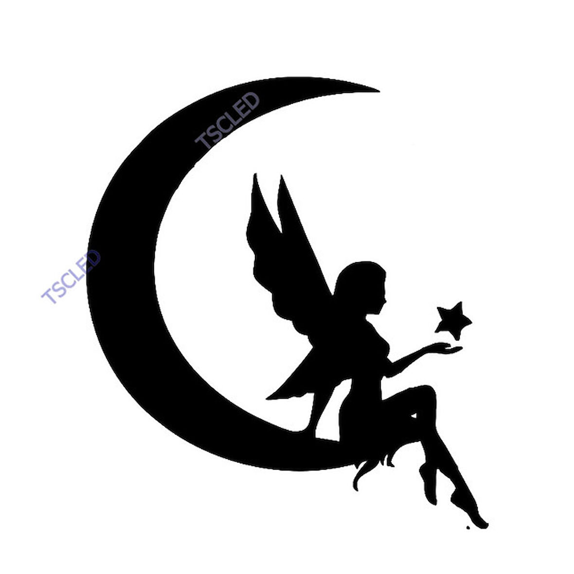 Kanatlı Melek Sticker Etiket Yapıştırma 15cm