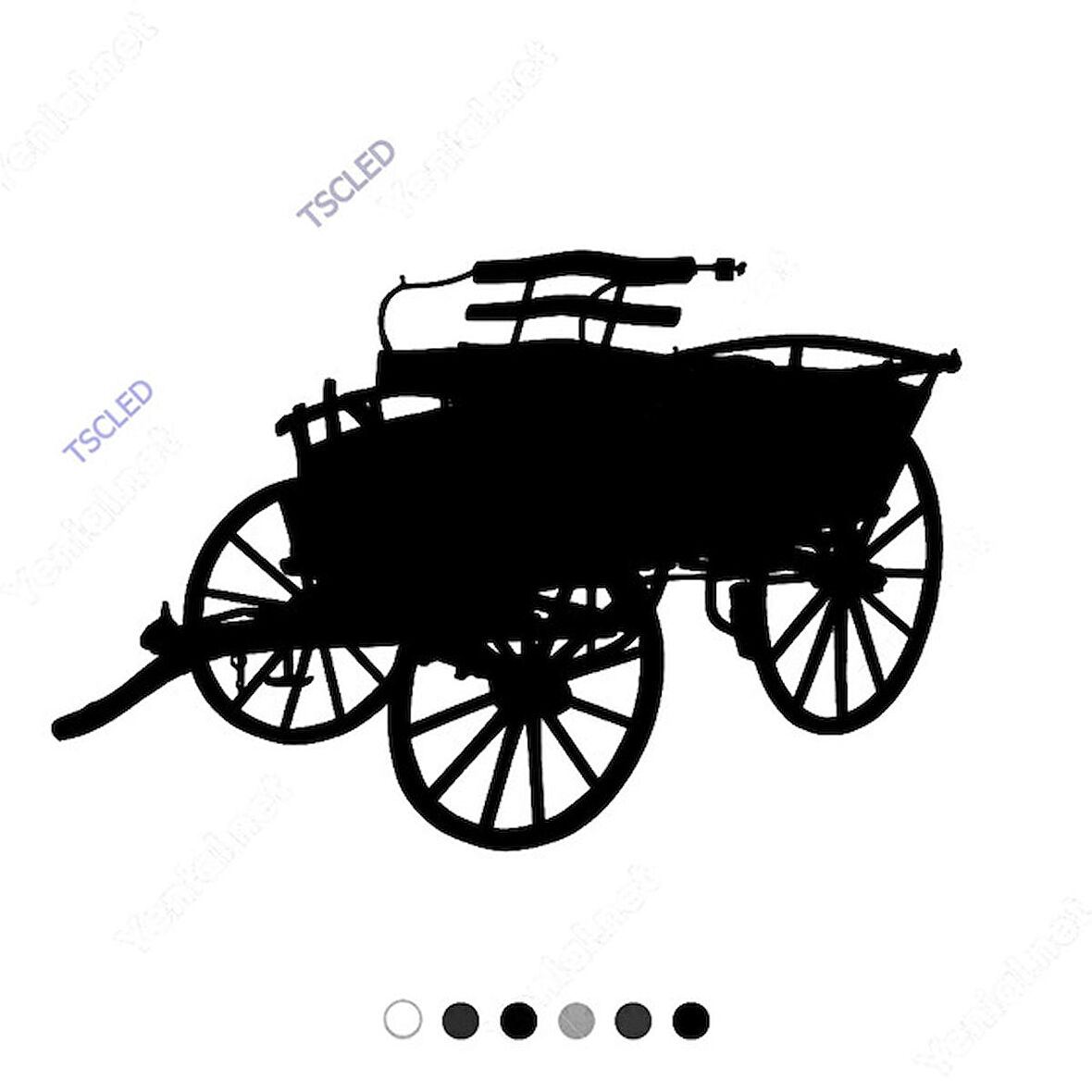 Lüks At Arabası Sticker 17cm