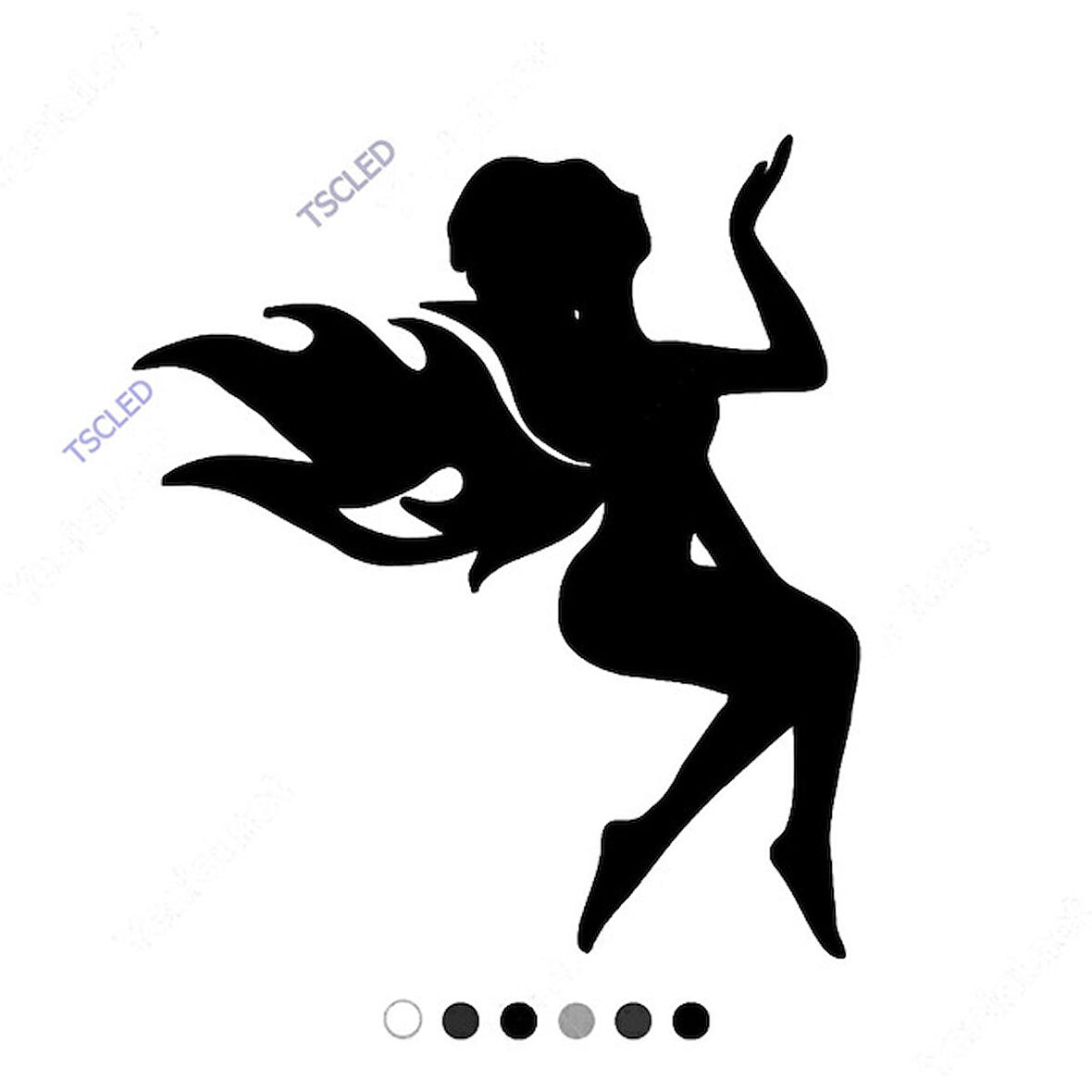 Melek Kız Etiket Sticker Yapıştırma 17cm