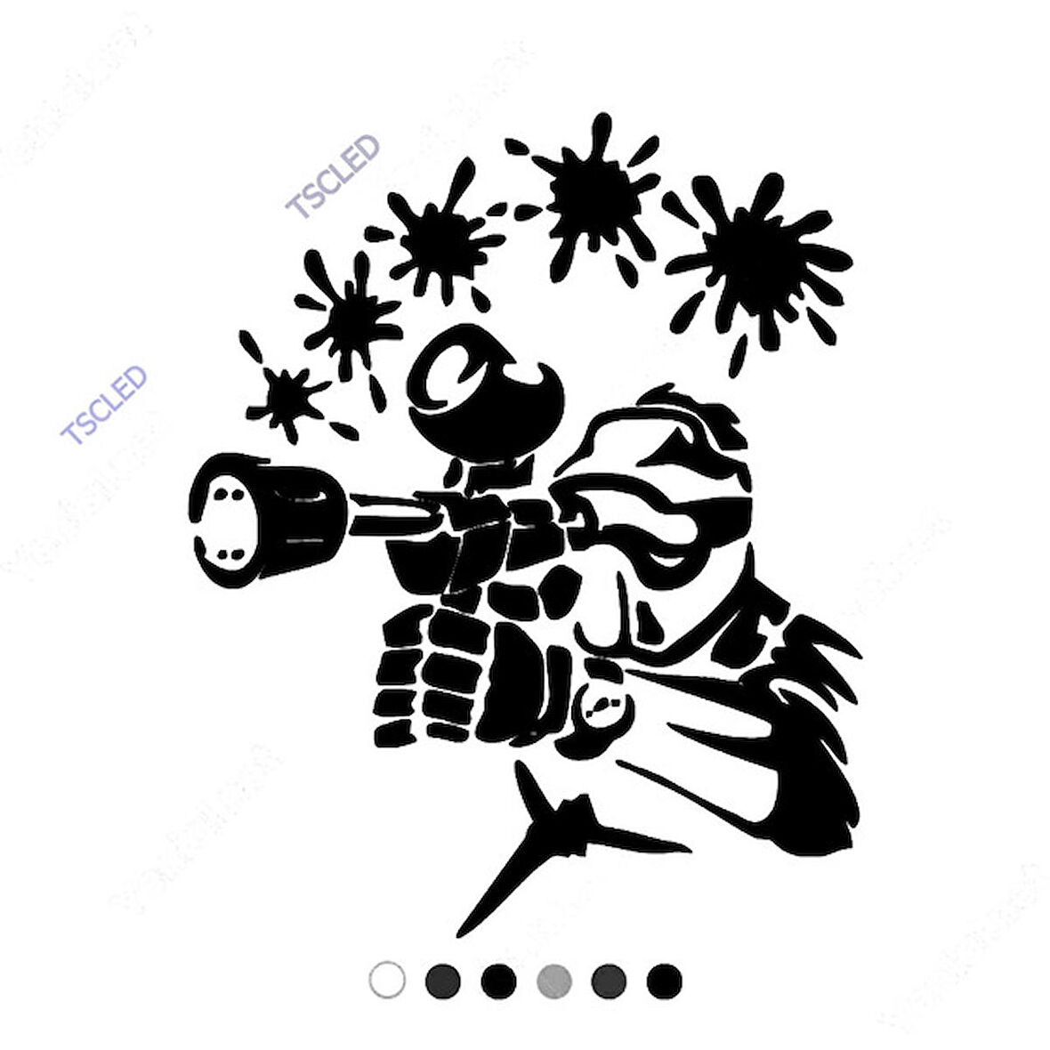 Paintball Oyuncusu Elinde Tabancası 17cm