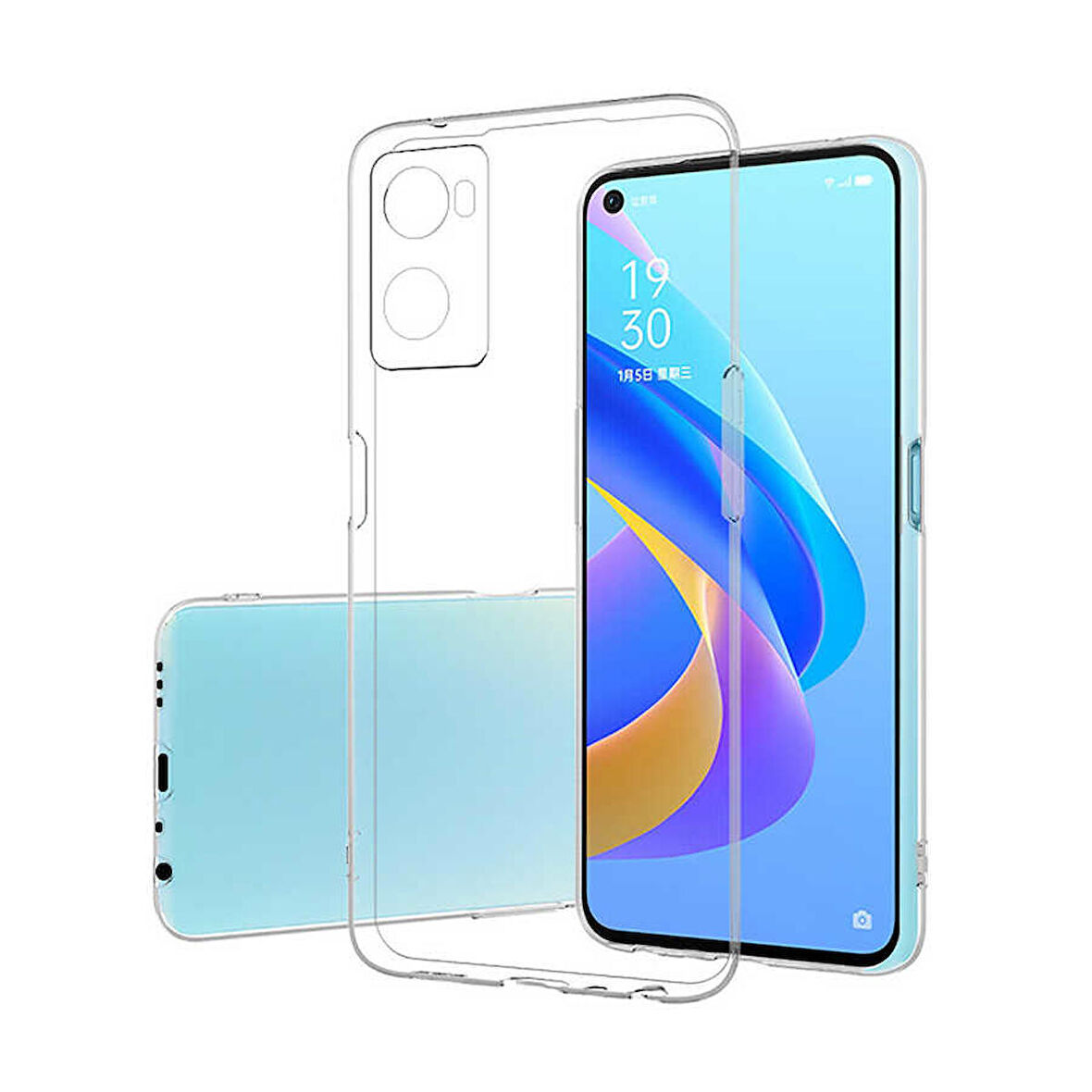 Oppo A96 4G Kılıf Şeffaf Süper Silikon Kapak