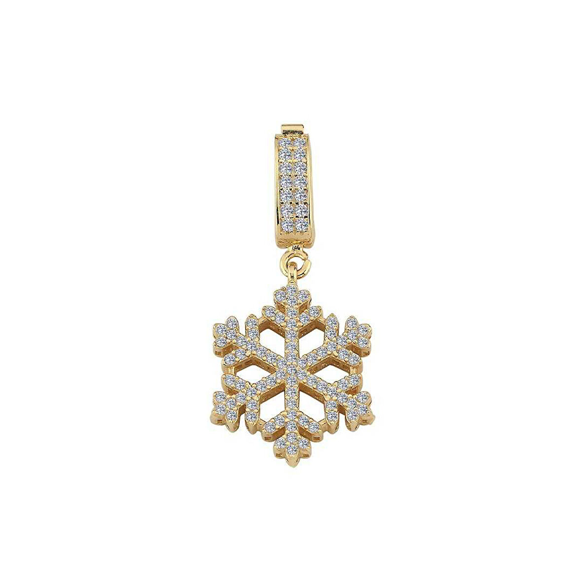 Full Taşlı Kar Tanesi Charm