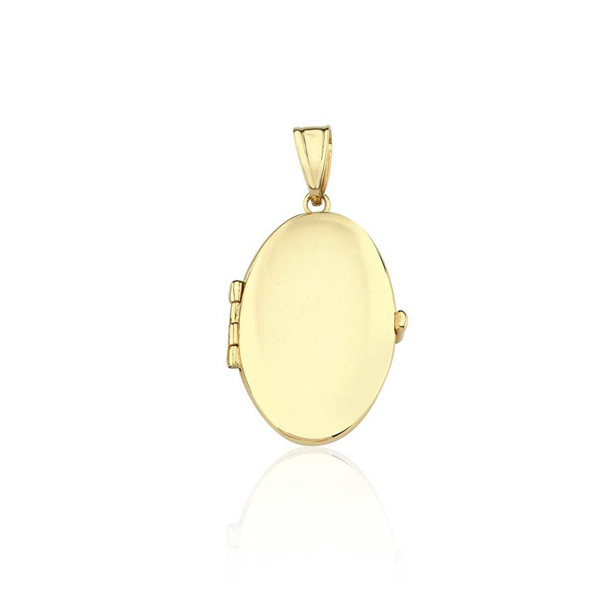 Large Oval Kapaklı Kolye Ucu