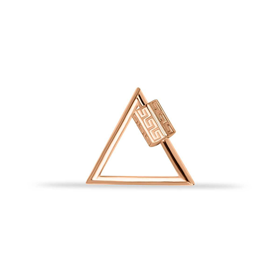 Labirent Motifli Üçgen Charm Kilidi