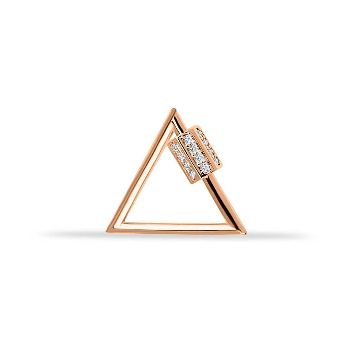 Taşlı Üçgen Charm Kilidi