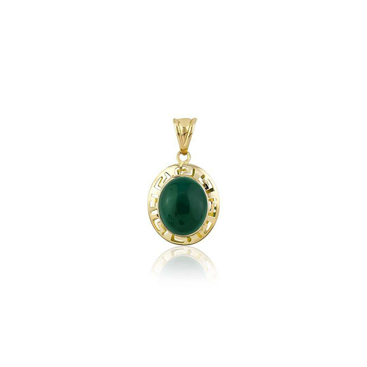 Yeşil Taşlı Greek Charm