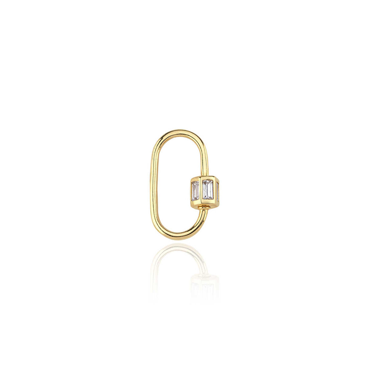 Oval Ataç Mini Baget Charm Kilidi