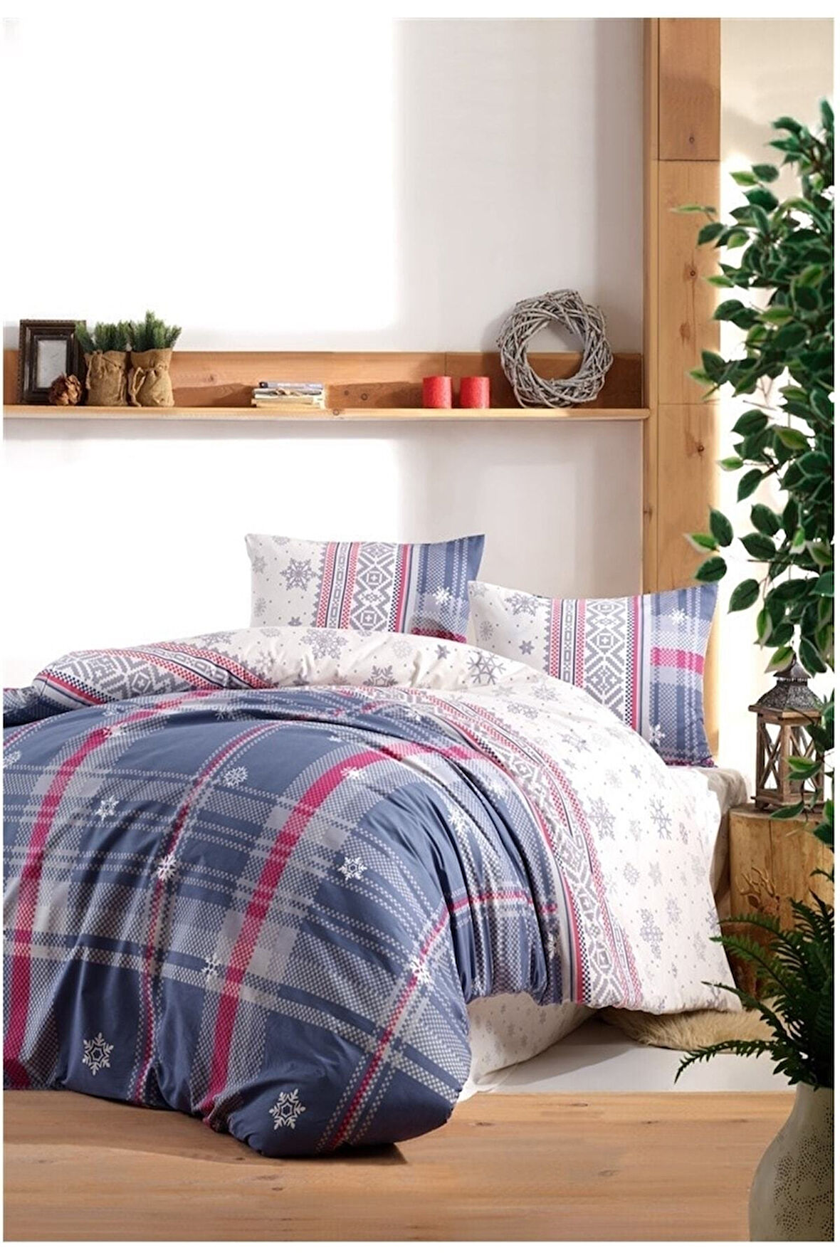 Kristal Light Çift Kişilik Nevresim Takımı Jolly Mavi