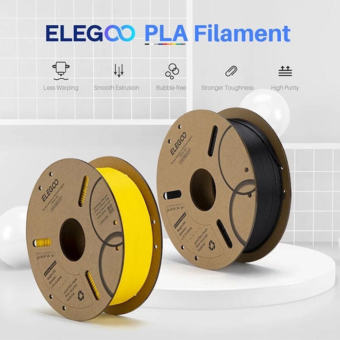 ELEGOO PLA Filament Siyah 1Kg