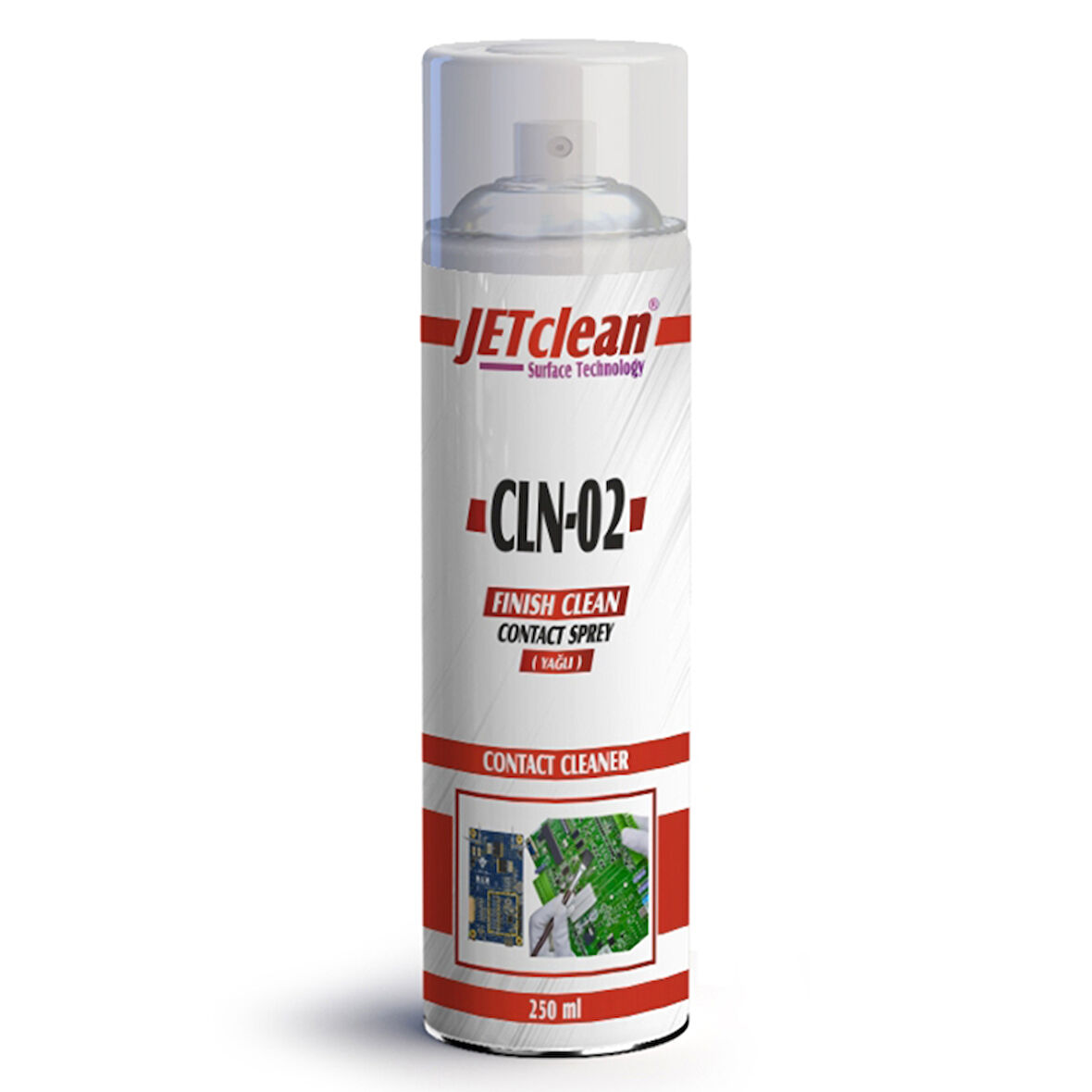 Jetclean CLN-02 250 Ml Kontak Yağlı Sprey Elektronik Anakart Temizleme Koruma Pas Önleyici Sprey