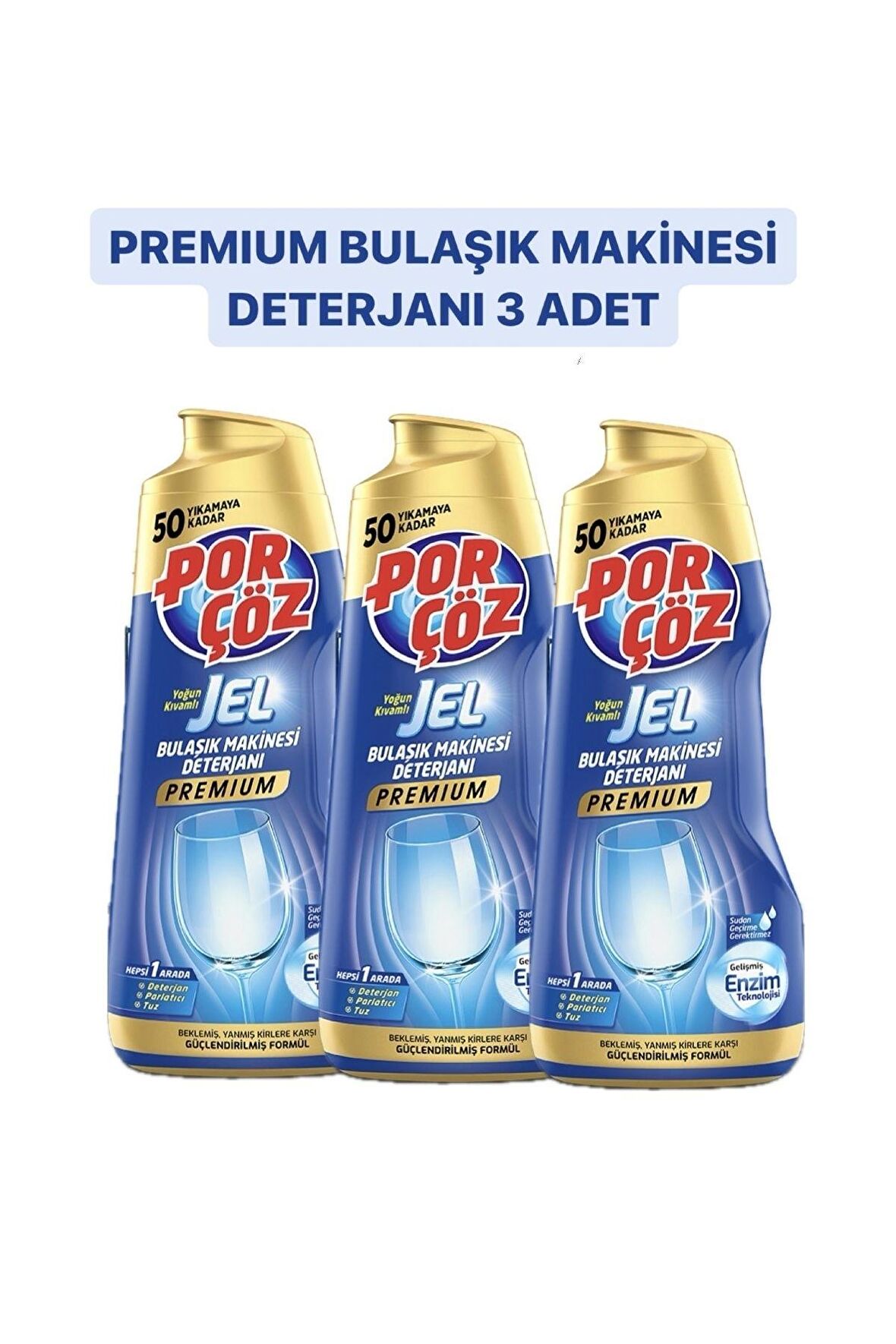 Porçöz Bulaşık Makinesi Deterjanı 900 Ml x 3 Adet