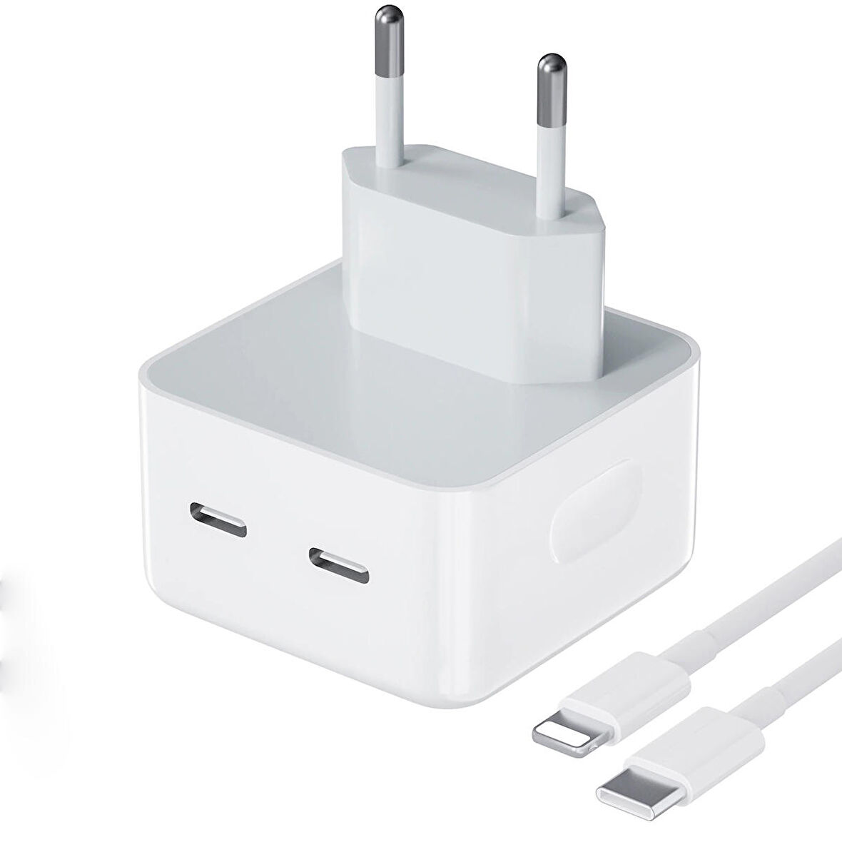 Global 35W Yeni Nesil Apple Uyumlu Çift Type-C Port Compact Çıkışlı Ev tipi Şarj Aleti Kablolu