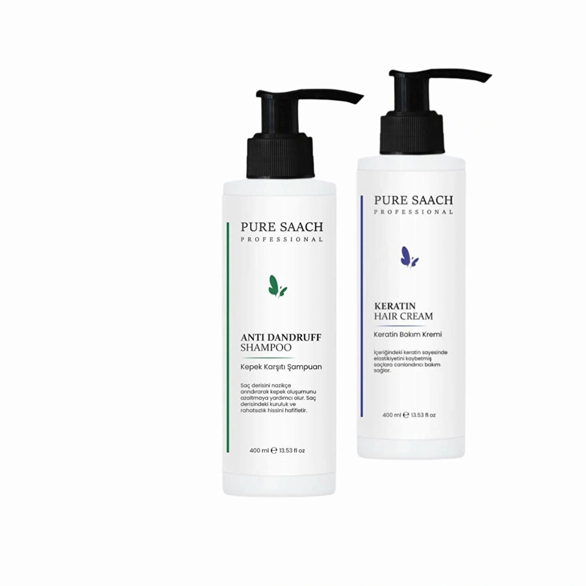 PURE SAACH PROFESSİONAL 2 ÜRÜN BİRLİKTE ANTI DANTRUFF SHAMPOO+KERATİN SAÇ BAKIM KREM