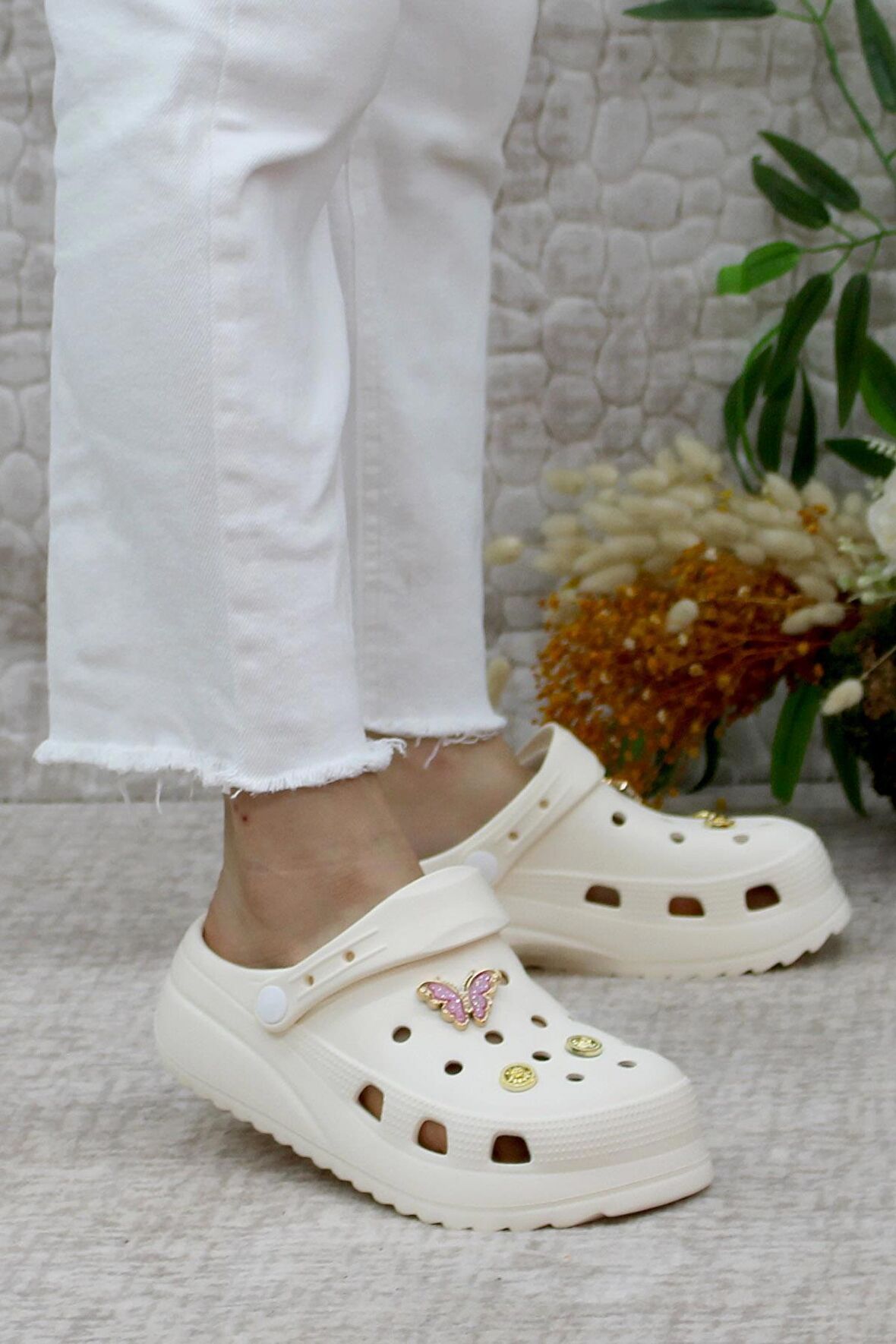 Mehmet Mete EZZ0129 Plaj Deniz Havuz Terliği Hafif Rahat Esnek Kadın Terlik