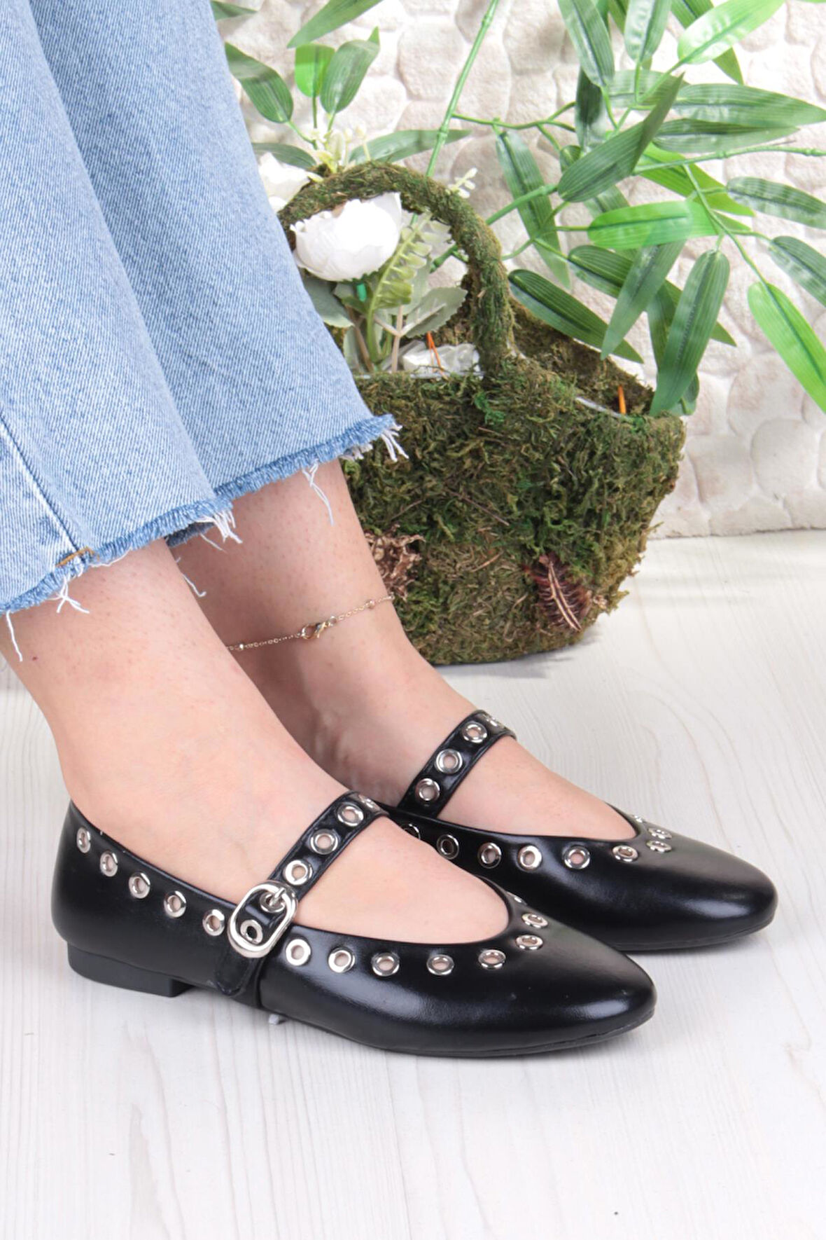 Fort 027-822 Fls Pul Detaylı Bant Toka Detaylı Kadın Babet