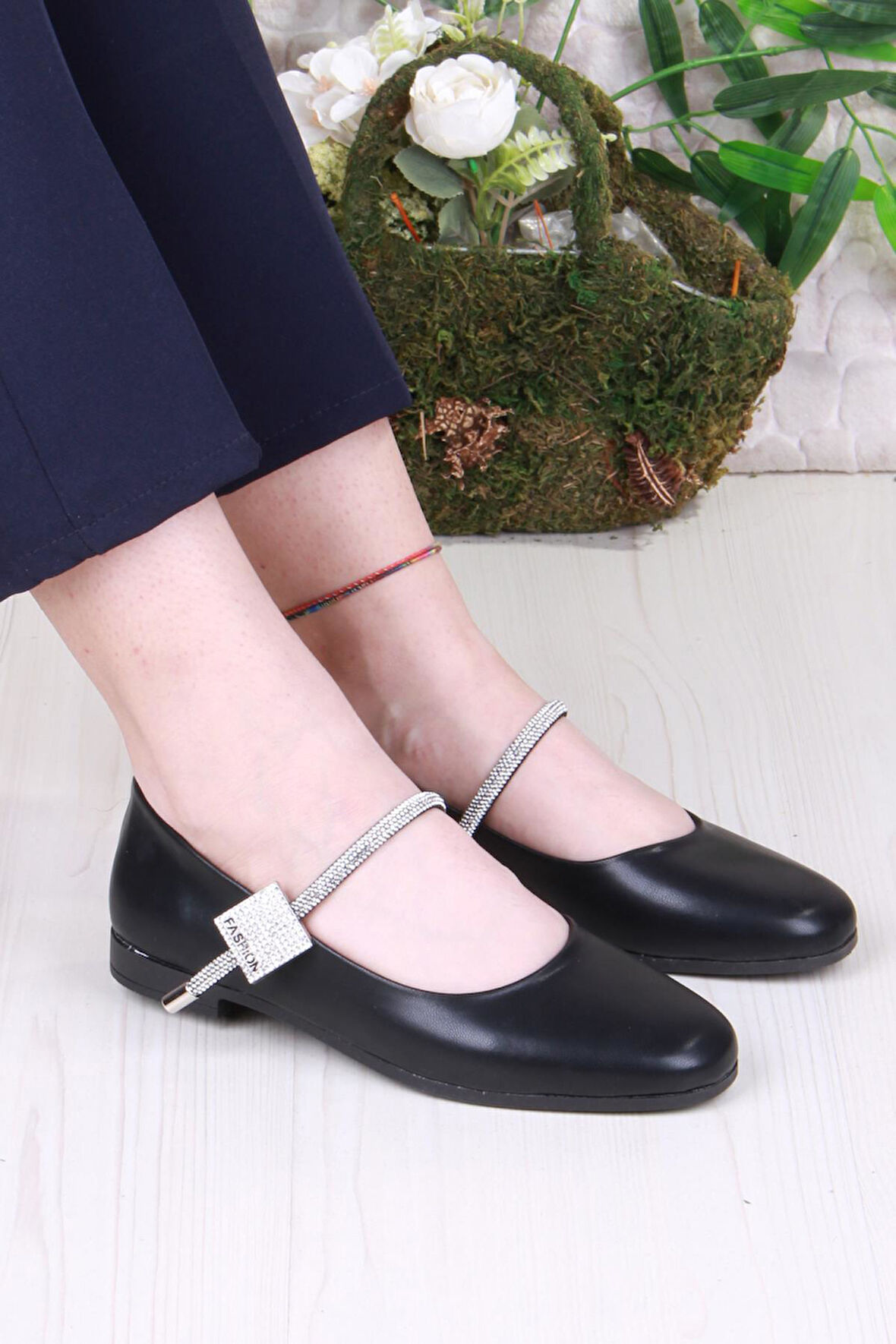 Fort 01-625 Soft Taş Toka Detaylı Rahat Kadın Babet