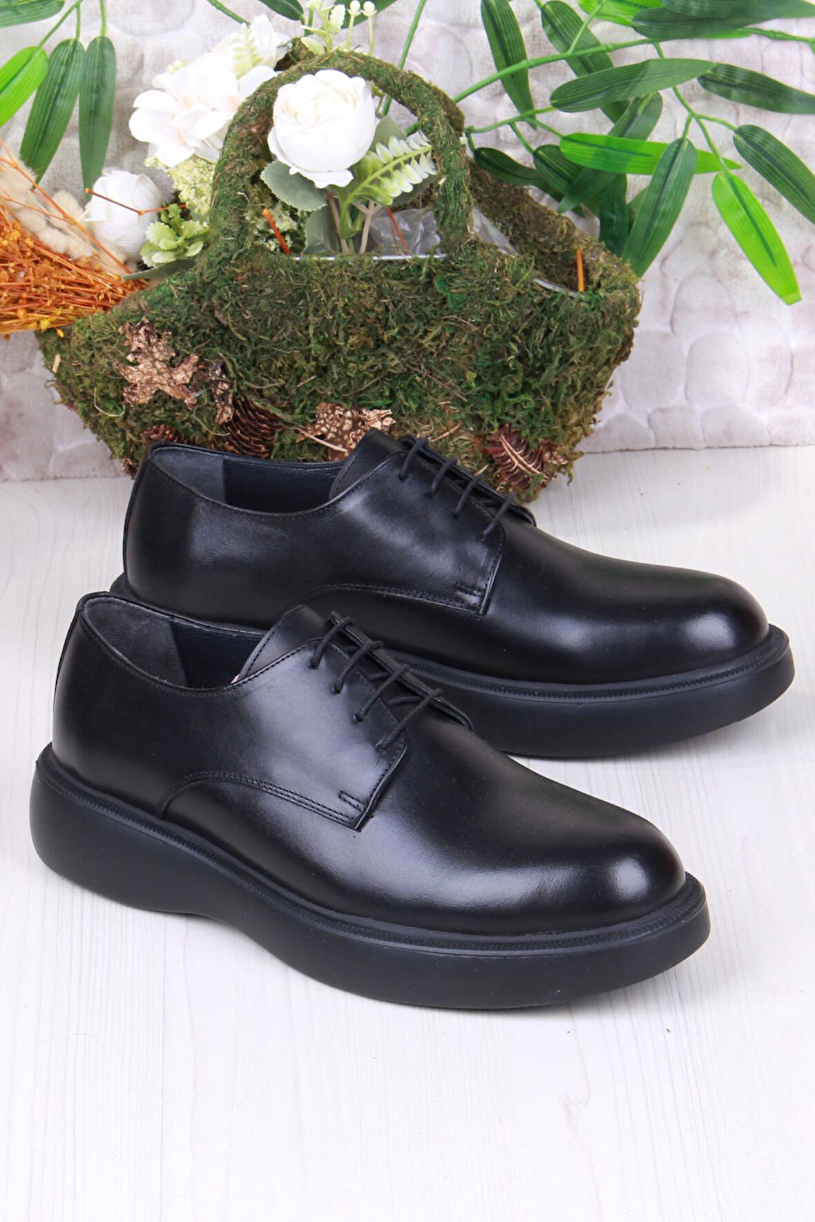 Mehmet Mete 1112 Gold Rahat Hakiki Deri Kalın Taban Erkek Ayakkabı