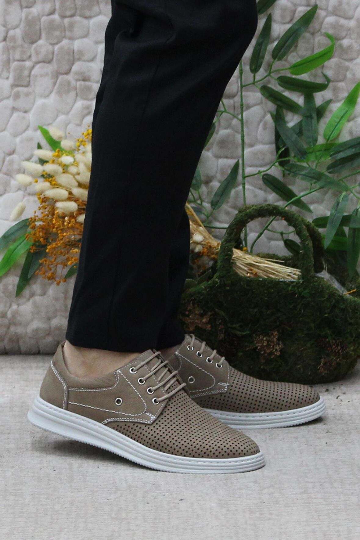 Mehmet Mete 1120 Kum Nubuk Hakiki Deri Erkek Ayakkabı