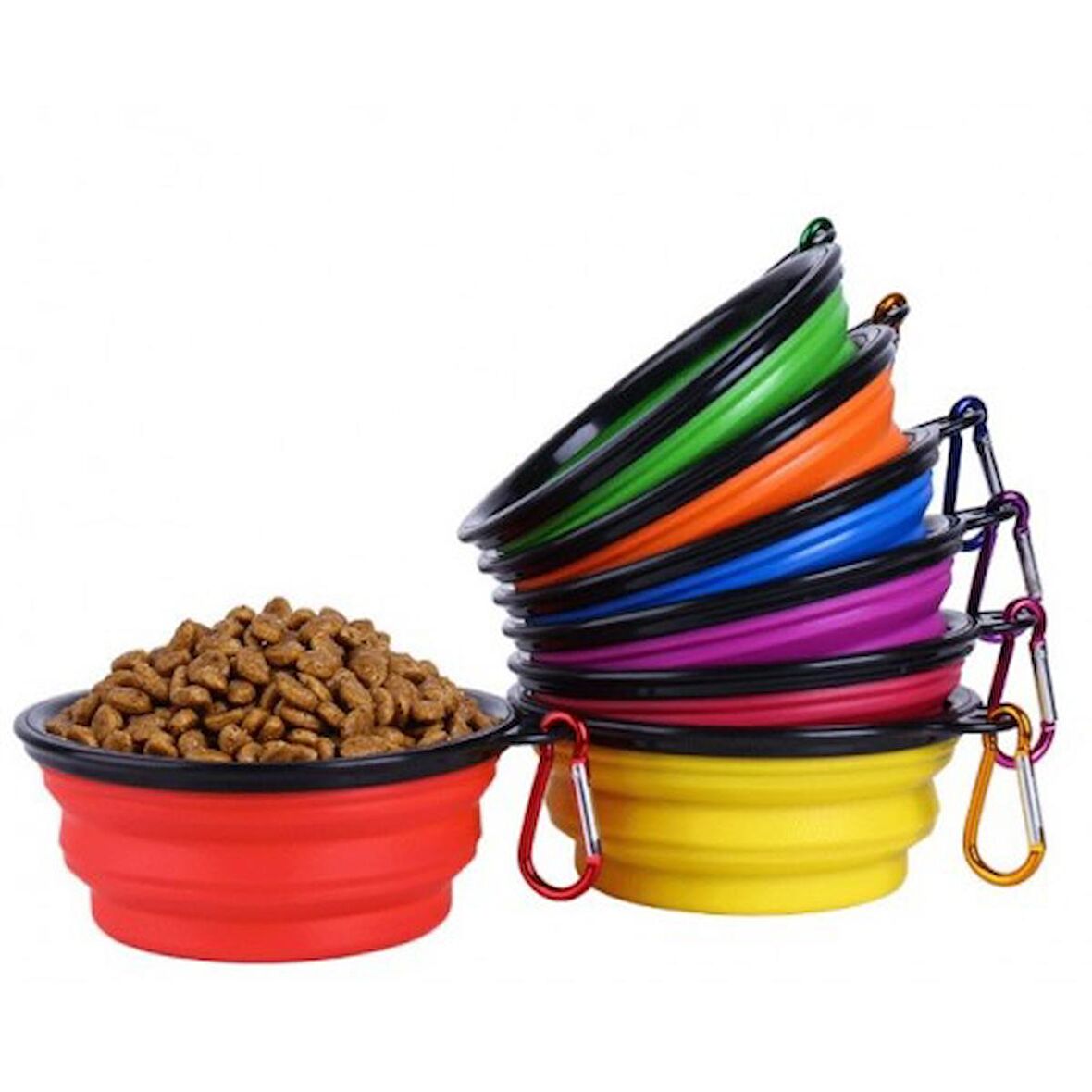 Kedi Köpek Mama Ve Su Kabı Katlanabilir  350 ml