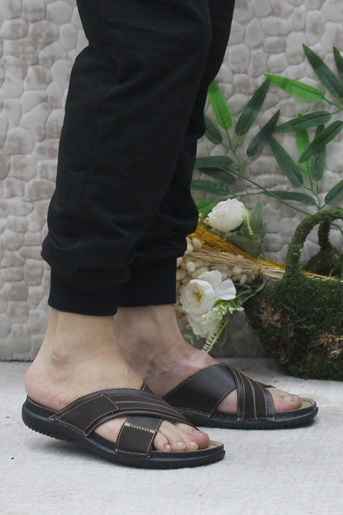 Fort 171202 Kahve Rahat Esnek Anatomik Erkek Terlik