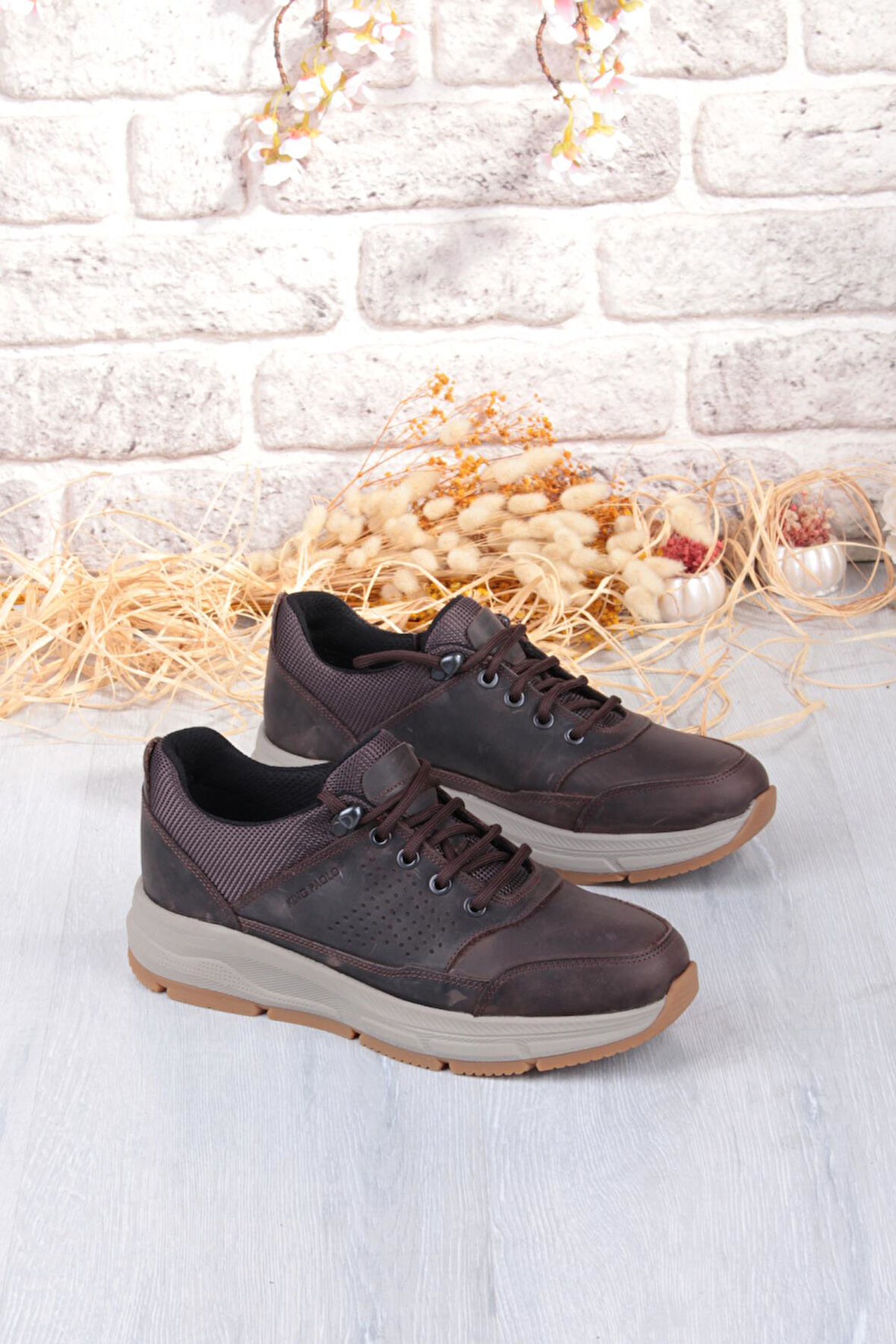 King Paolo I1287 Kruvasan Hafif Rahat Yürüyüş Ayakkabısı Hakiki Deri Erkek Ayakkabı