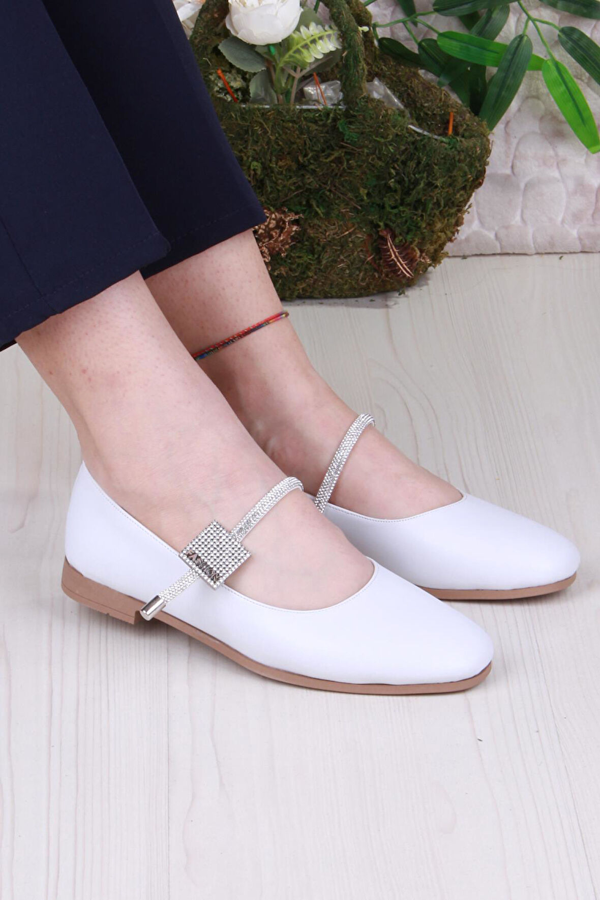 Fort 01-625 Soft Taş Toka Detaylı Rahat Kadın Babet