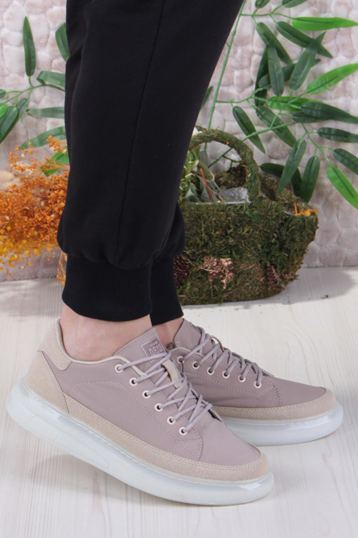 Fort Noka Oleon Rahat Memory Foam İç Taban Keten Sneaker Erkek Ayakkabı