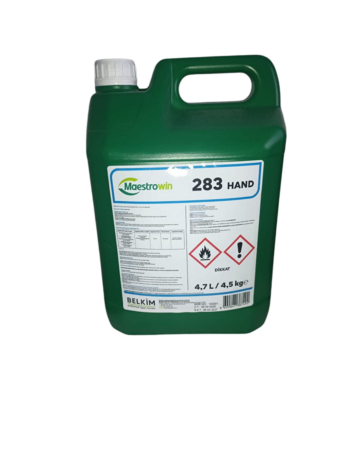 MAESTROWİN 283 HAND DEZENFEKTAN 4,5 KGX2 ADET