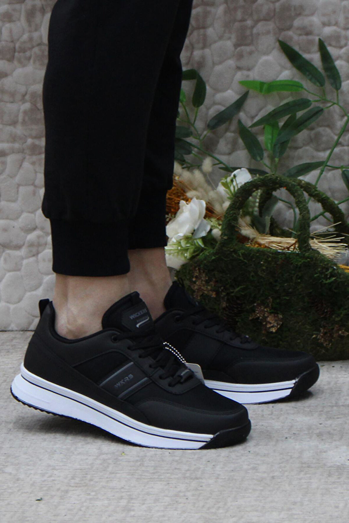 Fort 2649 Wks 2649 Siyah Beyaz Anatomik Rahat Sneaker Erkek Ayakkabı