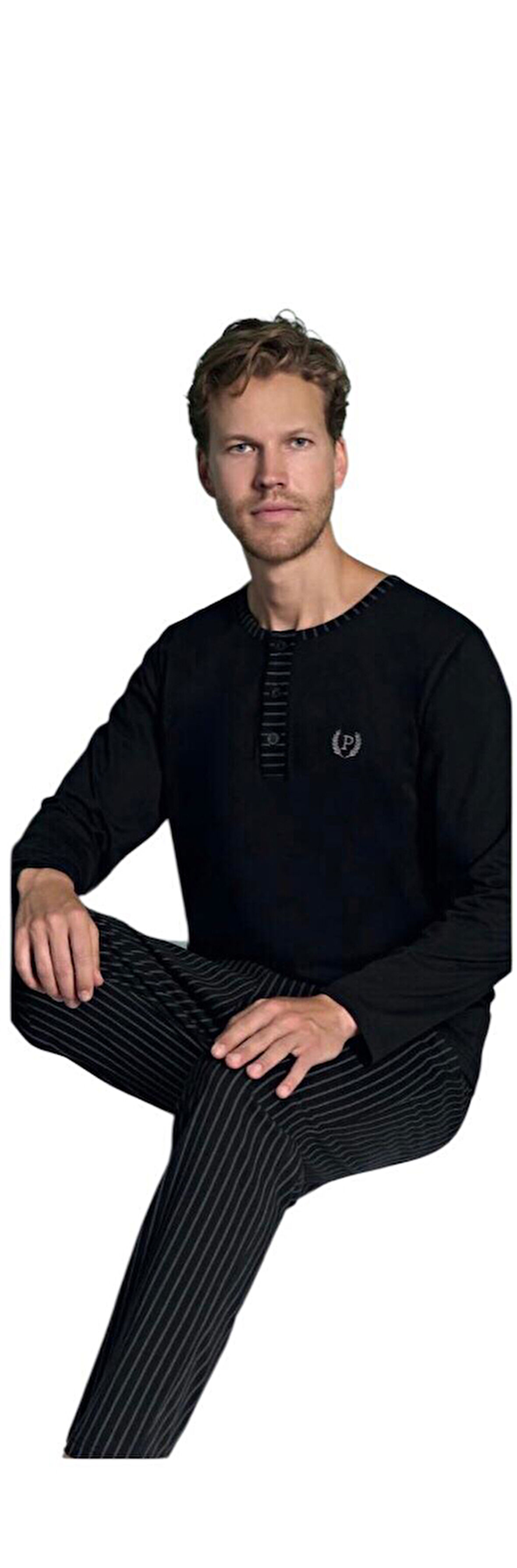 Pijadore Erkek %100 Pamuk Süprem Mevsimlik Uzun Kollu Pijama Takımı 1931