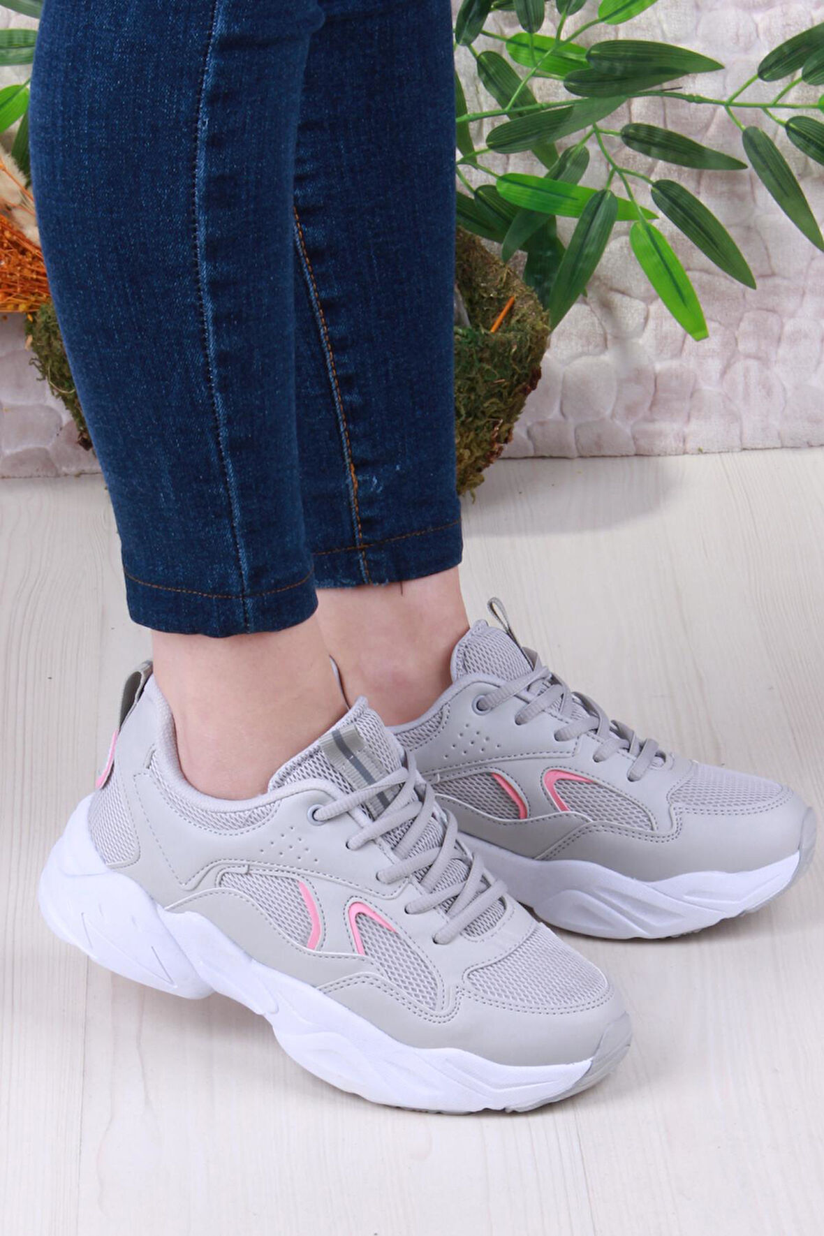 Fort 2107 LMB Rahat Hafif Kalın Taban Sneaker Kadın Spor Ayakkabı