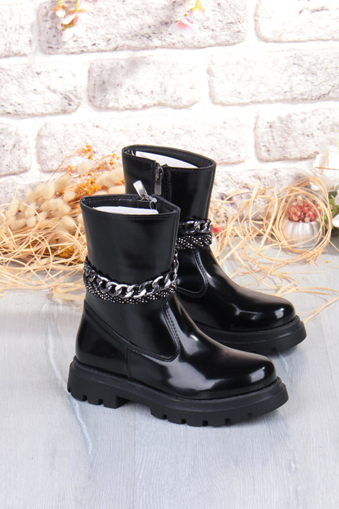 Fort Cool Duru Anatomik Sıcak Astar Kaymaz Taban Kız Çocuk Çizme