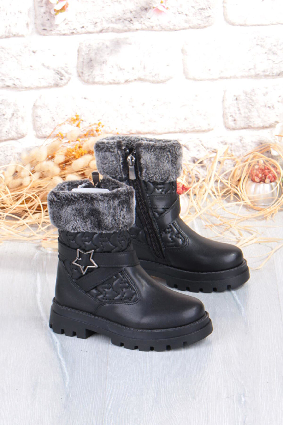 Fort Cool Evla Anatomik Sıcak Astar Kaymaz Taban Kız Çocuk Bot