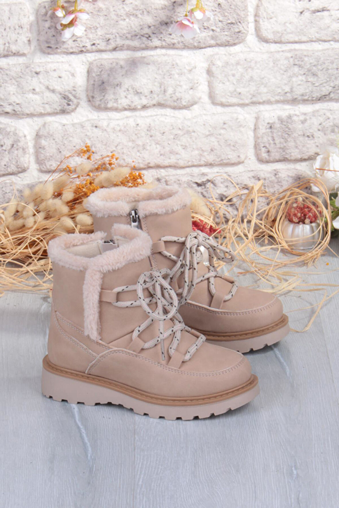 Fort Cool Lina Anatomik Sıcak Astar Kaymaz Taban Kız Çocuk Bot