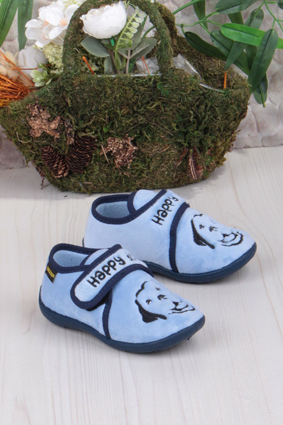 Fort 3426 Gz Köpek Figürlü Anaokulu Kreş Ev Erkek Çocuk Panduf Ayakkabı