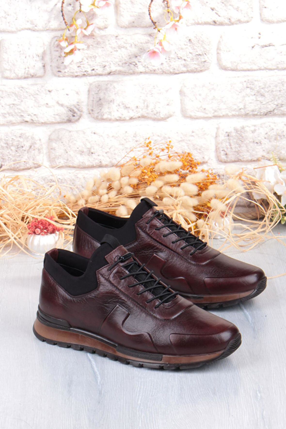 Pepita 5333 Rahat Lastikli Kauçuk Taban Hakiki Deri Erkek Ayakkabı