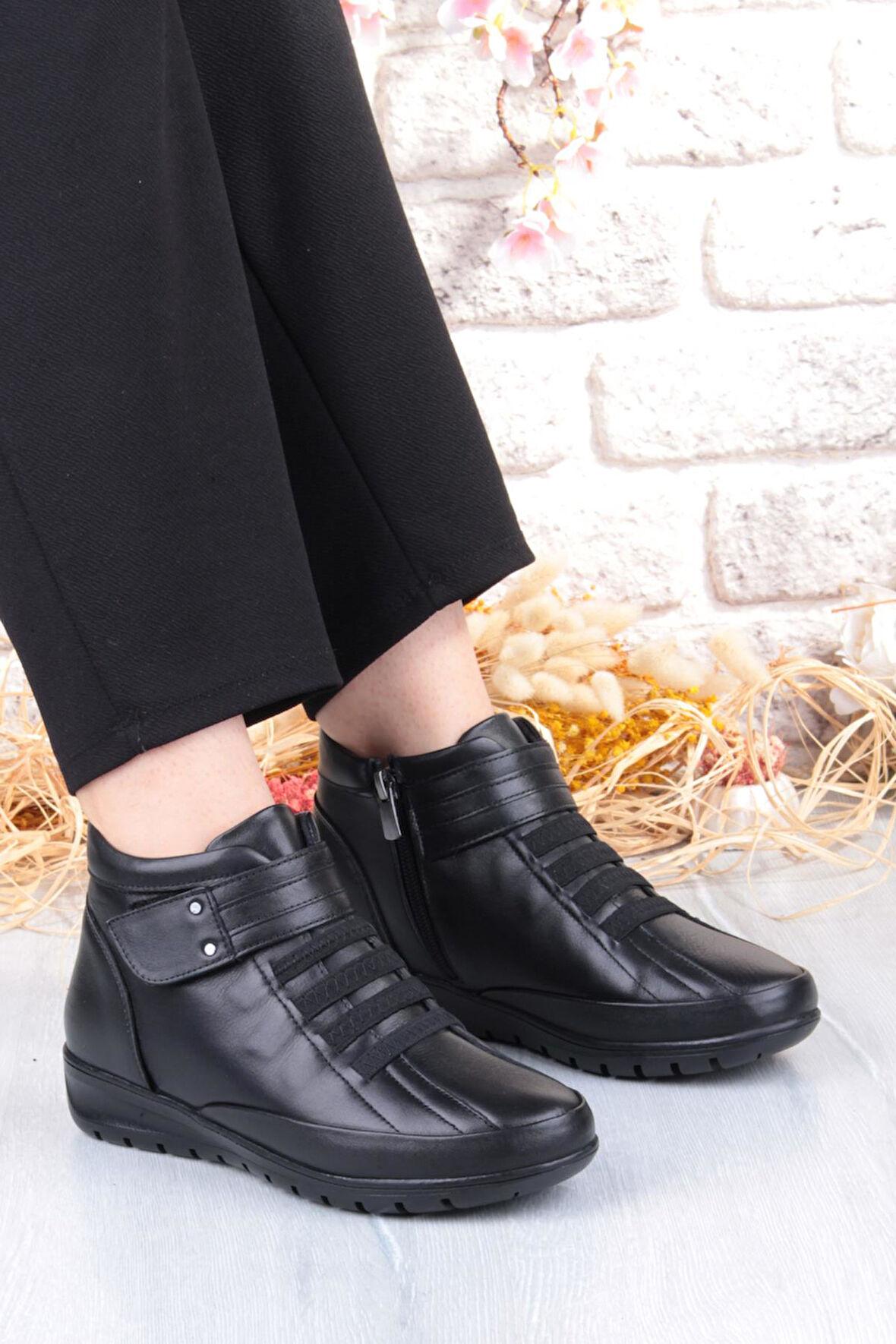 Pepita 7118 Rahat Esnek Kaymaz Taban Yumuşak Hakiki Deri Kadın Bot