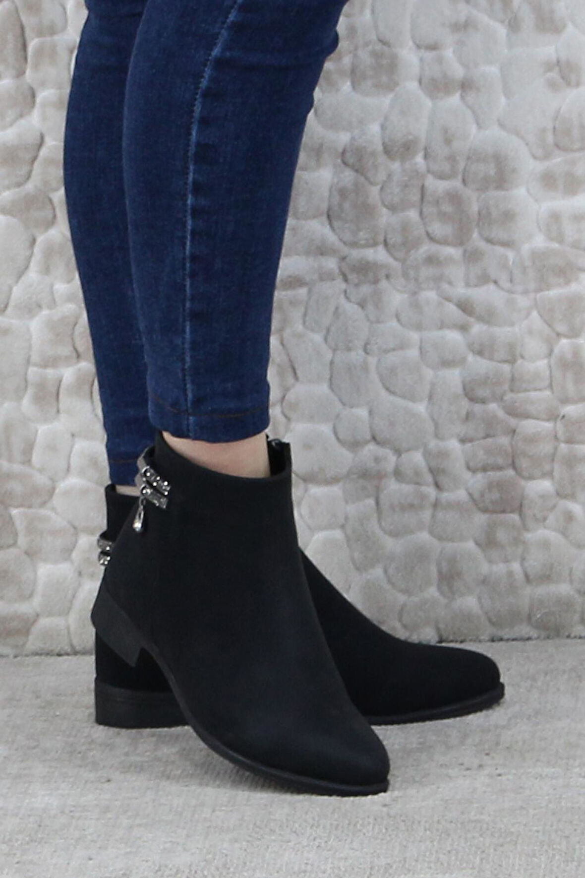 Fort 4271 Rahat Esnek Toka Taş Detaylı Sıcak Astar Kadın Bot