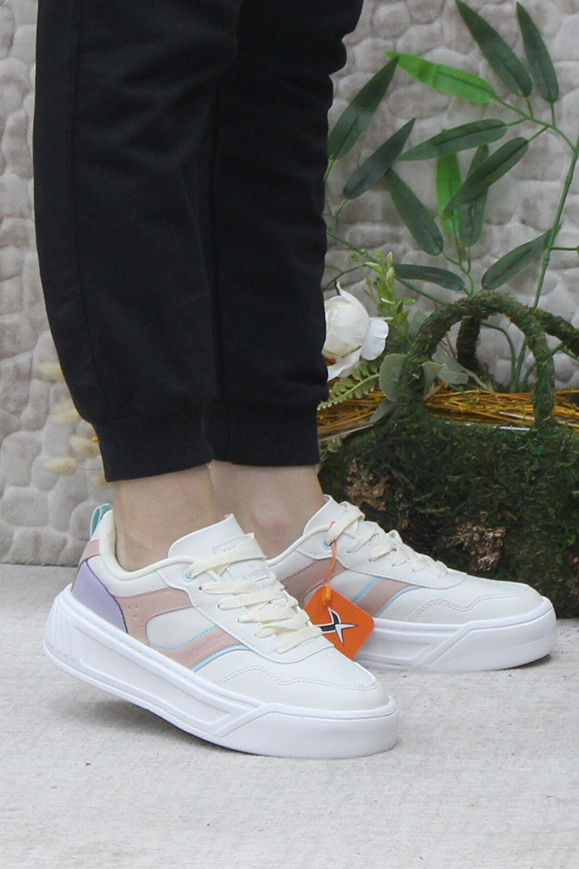 Kinetix Adexa Pu W Bej Hafif Rahat Orijinal Ürün Sneaker Kadın Ayakkabı