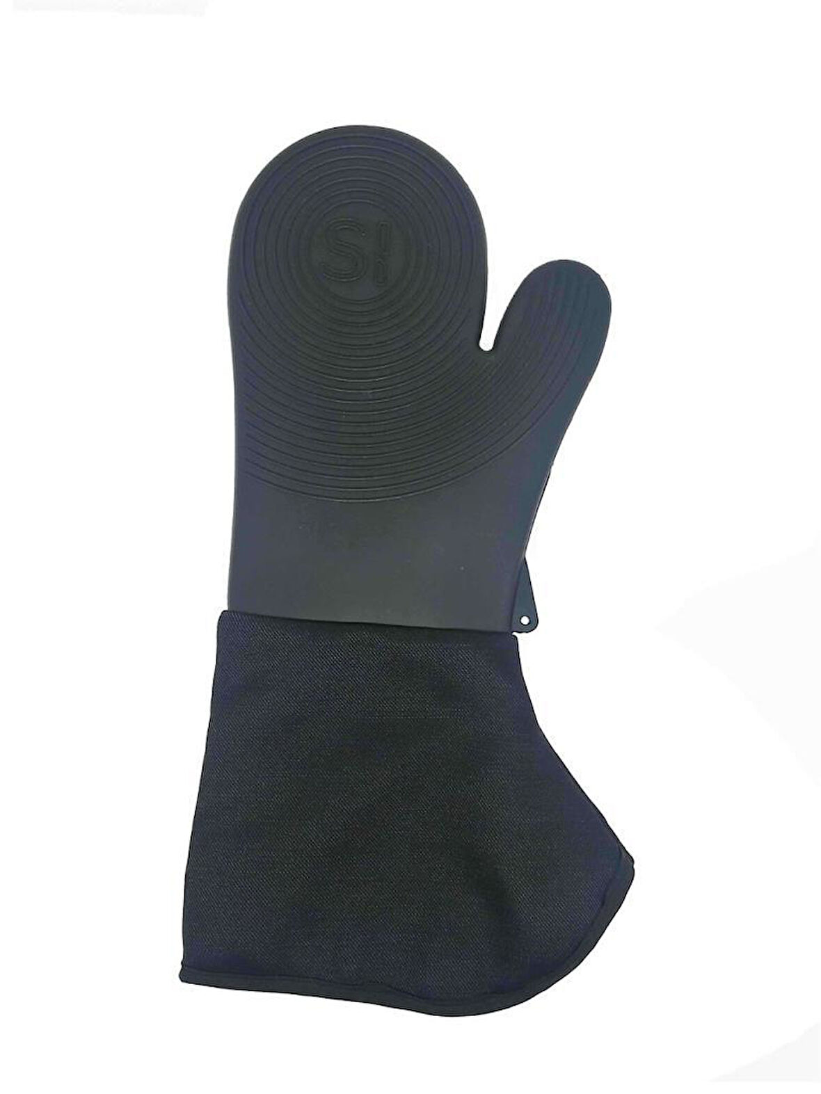Omnisoft Siyah Silikon Yanmaz Fırın Eldiveni Büyük Boy 40 Cm