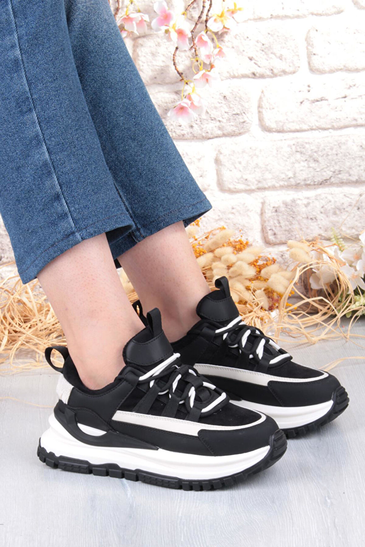 Guja Mask Rahat Hafif Kalın Taban Kadın Sneaker Ayakkabı