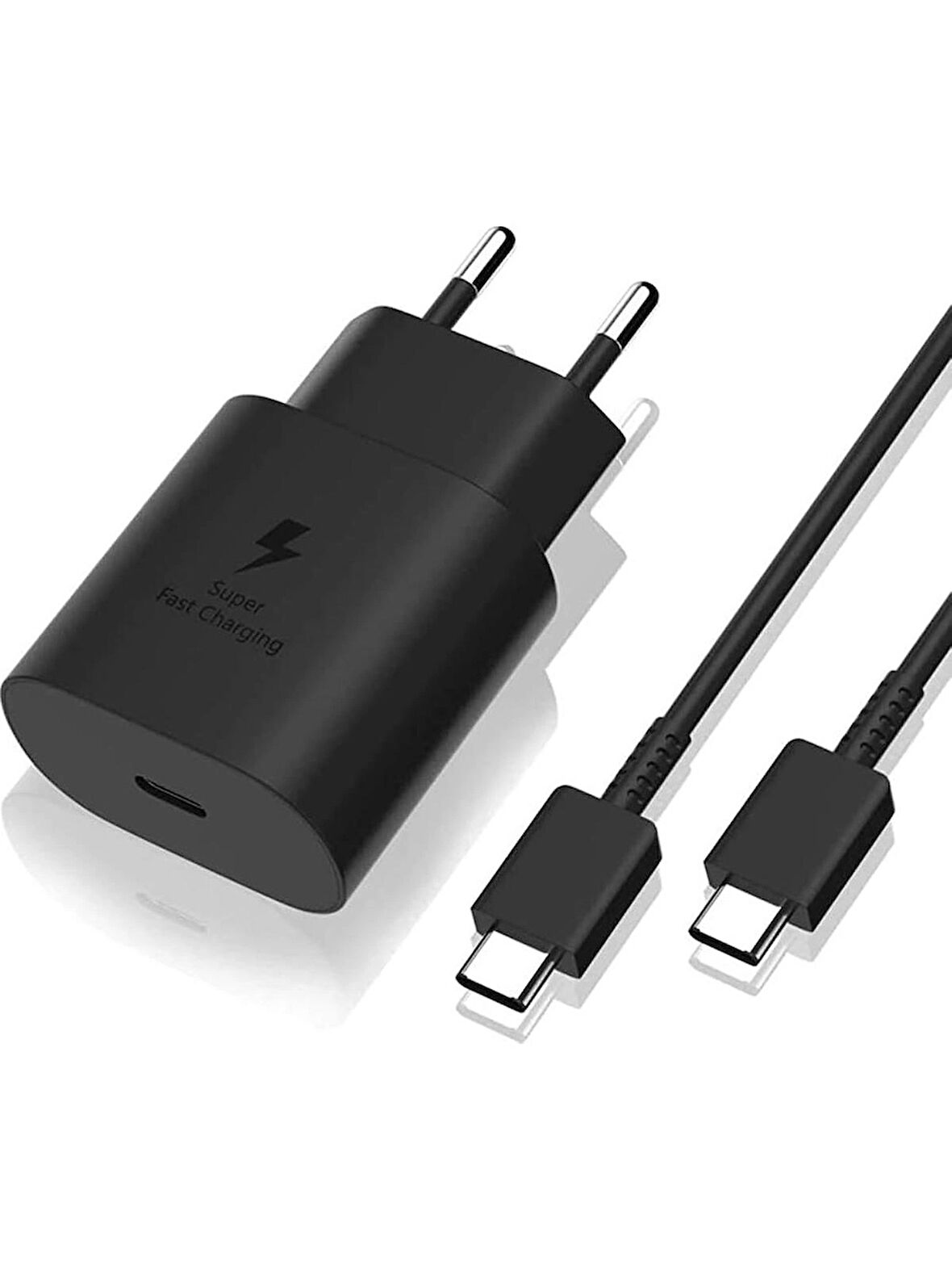 La Modena Premium Samsung/xaomi Uyumlu Type-C 25W Siyah Hızlı Şarj Aleti Seti