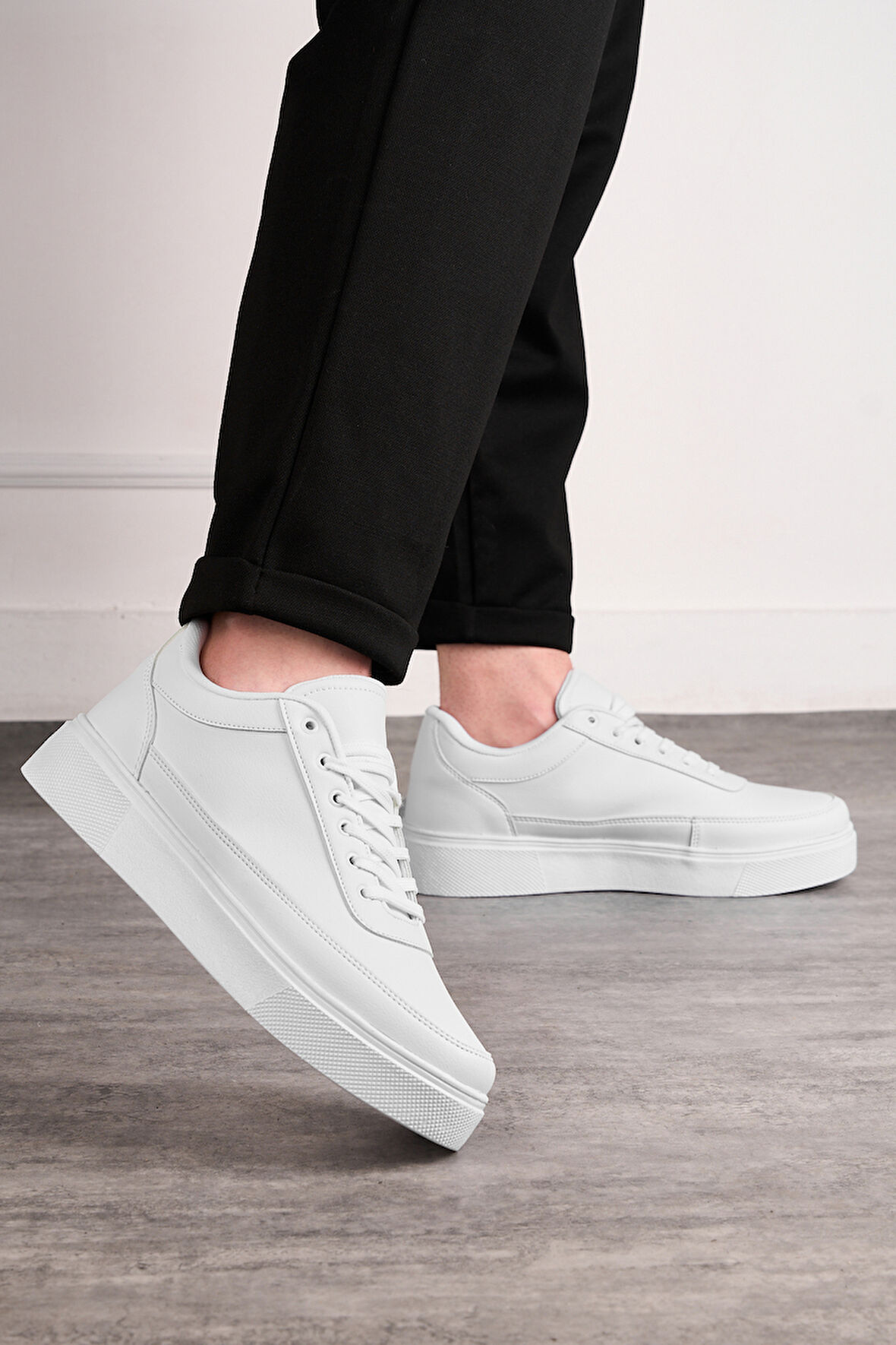 Günlük Siyah Beyaz Erkek Sneaker Ayakkabı