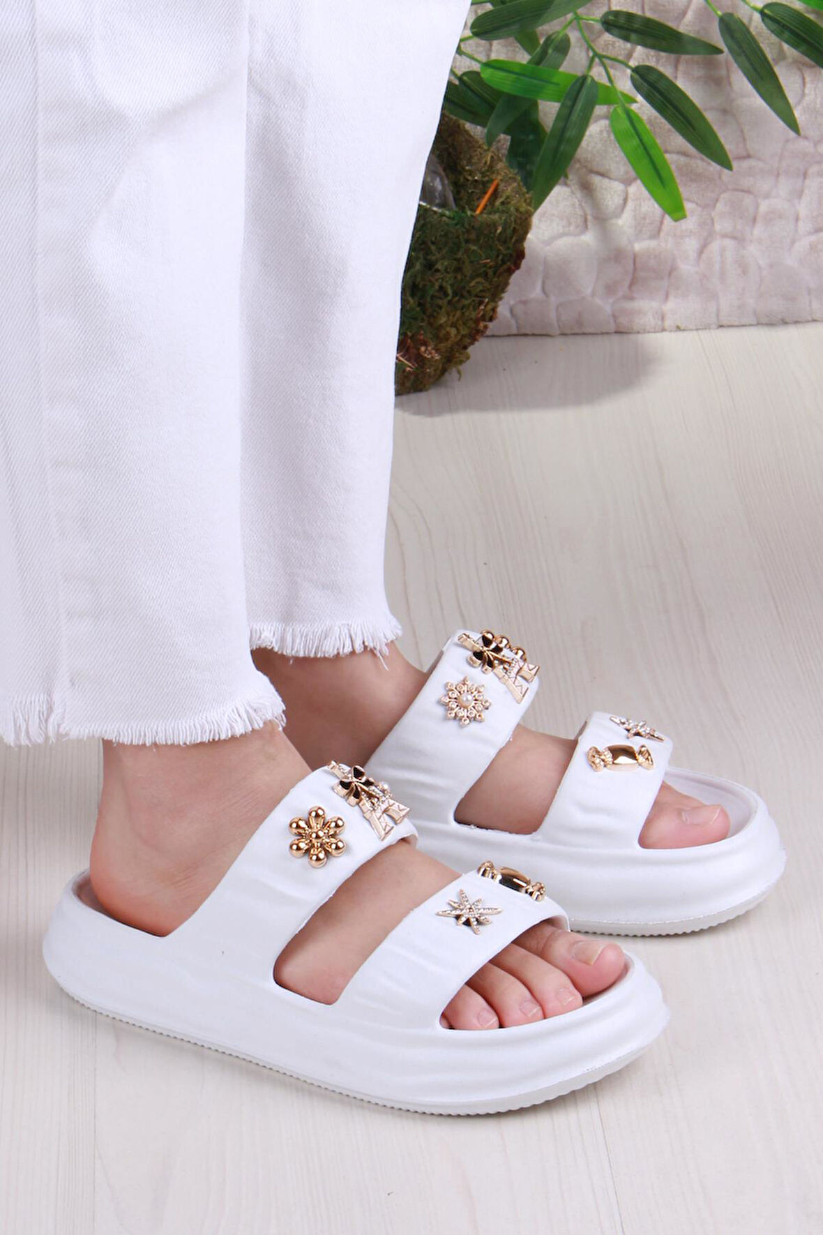 Fort Smx EZ5118 Plaj Deniz Havuz Terliği Hafif Rahat Esnek Kadın Terlik