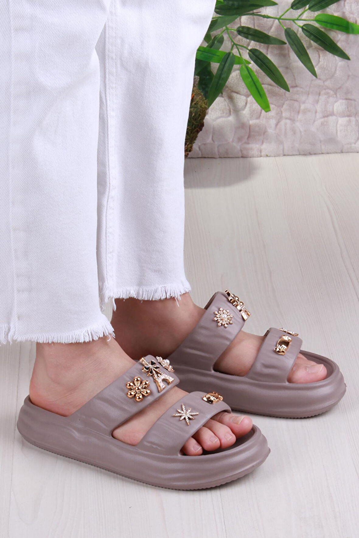 Fort Smx EZ5118 Plaj Deniz Havuz Terliği Hafif Rahat Esnek Kadın Terlik