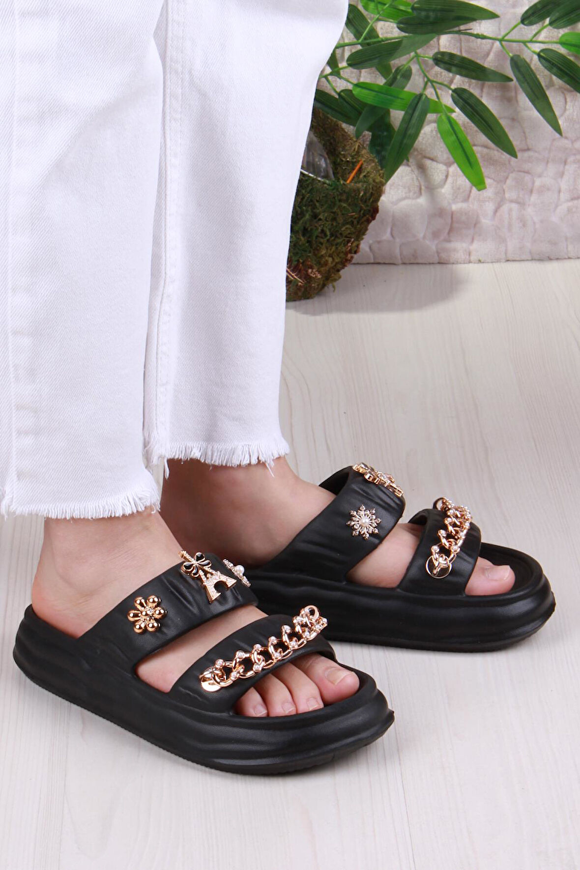 Fort Smx EZ5118 Plaj Deniz Havuz Terliği Hafif Rahat Esnek Kadın Terlik