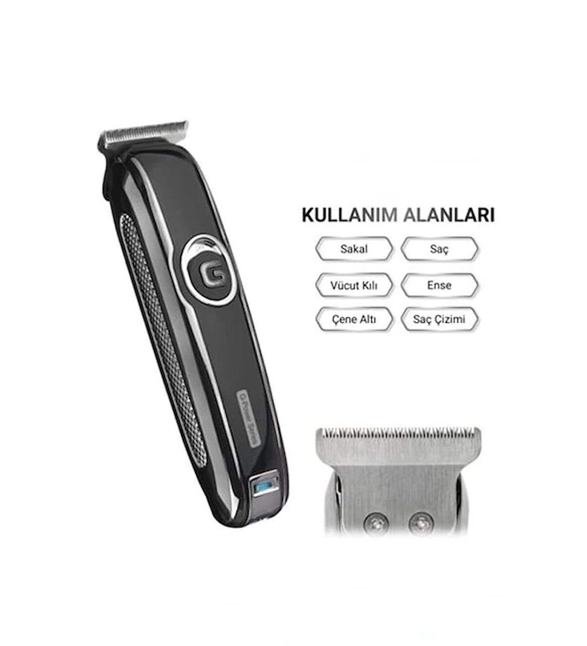 ArtıTech Şarjlı Traş Makinesi Saç Sakal Kesme Ense Vücut Kılı Çizim Epilasyon Öncesi Tüy Kısaltma Ar-605