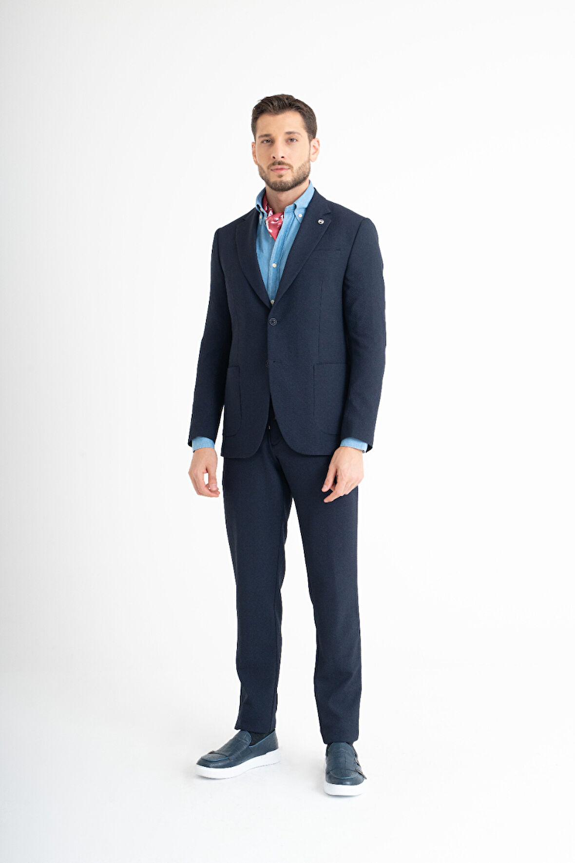 Süper Slim Fit Takım Elbise - Lacivert 56