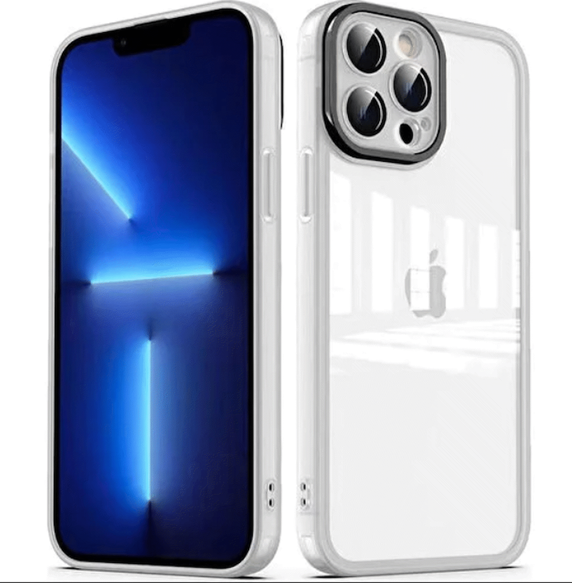 Apple iPhone 12 Pro Metal Kamera Korumalı Transparan Renkli Kapak