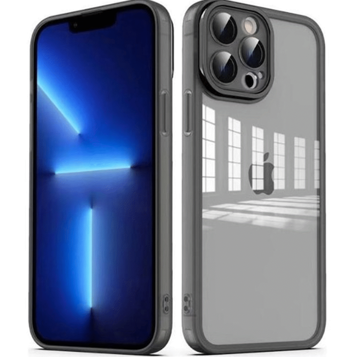 Apple iPhone 12 Pro Metal Kamera Korumalı Transparan Renkli Kapak